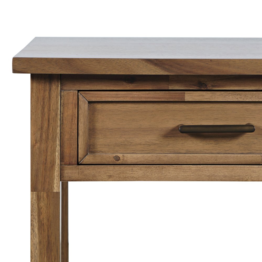Claremont Transitional Rustic Wood Square End Table with Storage
