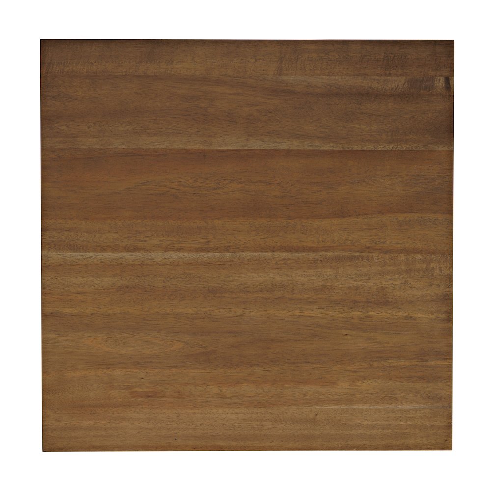Claremont Transitional Rustic Wood Square End Table with Storage