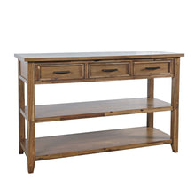 Claremont 50" Transitional Rustic Wood Sofa Console Table with Storage