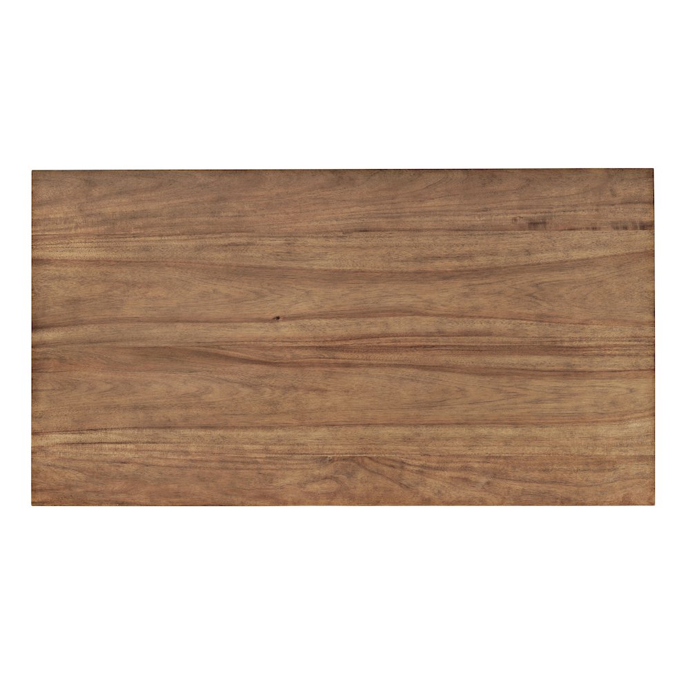 Claremont 48" Transitional Rustic Wood Coffee Table with Wheels