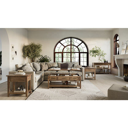 Claremont 50" Transitional Rustic Wood Sofa Console Table with Storage