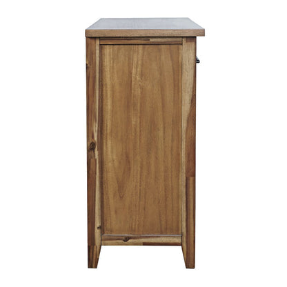 Transitional Rustic 32" Electric Fireplace Wire Brushed Console TV Stand