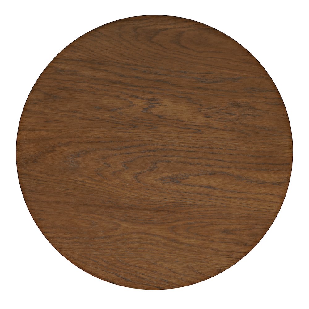 Auden 24" Round Mid-Century Modern Fluted Pedestal Base End Table
