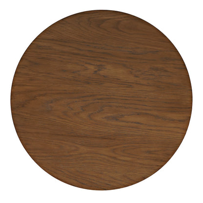 Auden 24" Round Mid-Century Modern Fluted Pedestal Base End Table