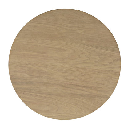 Auden 24" Round Mid-Century Modern Fluted Pedestal Base End Table
