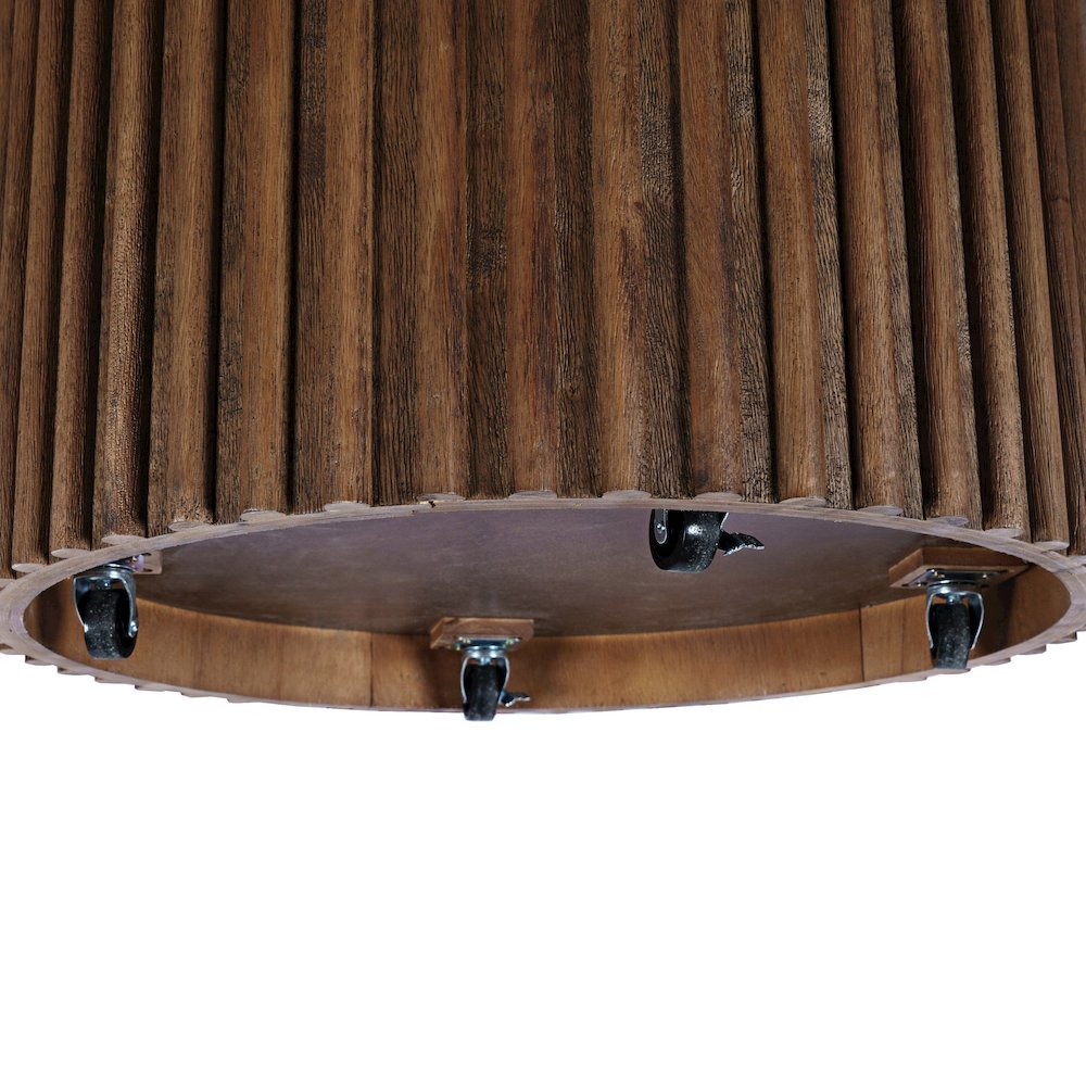Auden 24" Round Mid-Century Modern Fluted Pedestal Base End Table