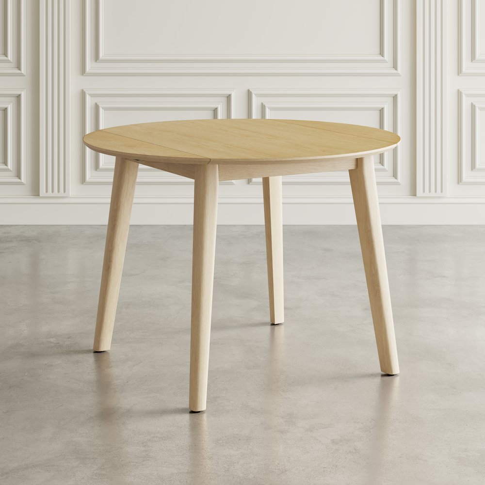 Percy 42" Contemporary Round Drop-Leaf Dining Table