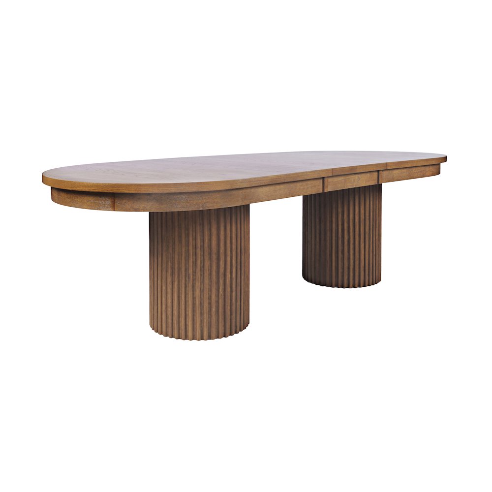 Auden Mid-Century Modern 102" Double Pedestal Dining Table