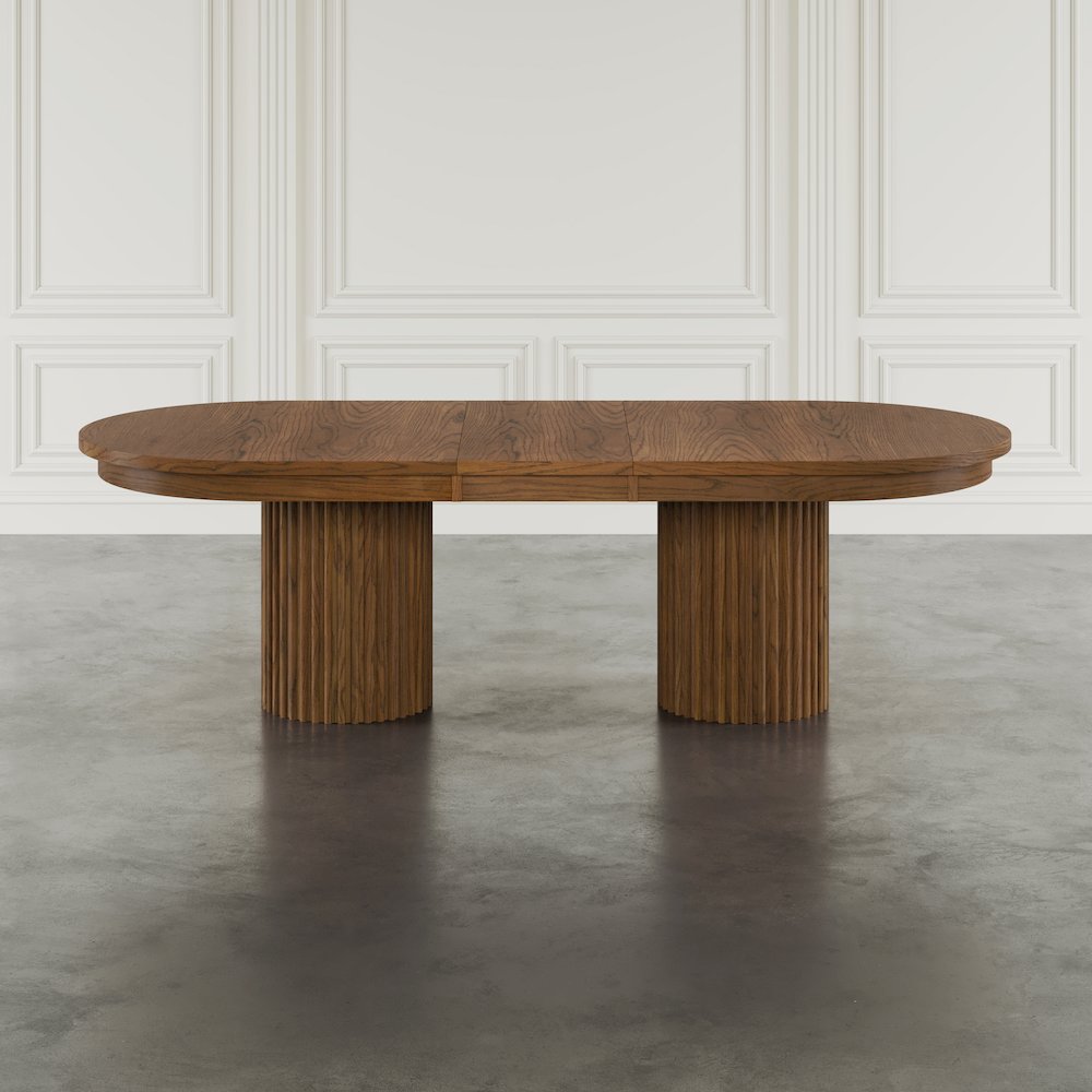 Auden Mid-Century Modern 102" Double Pedestal Dining Table