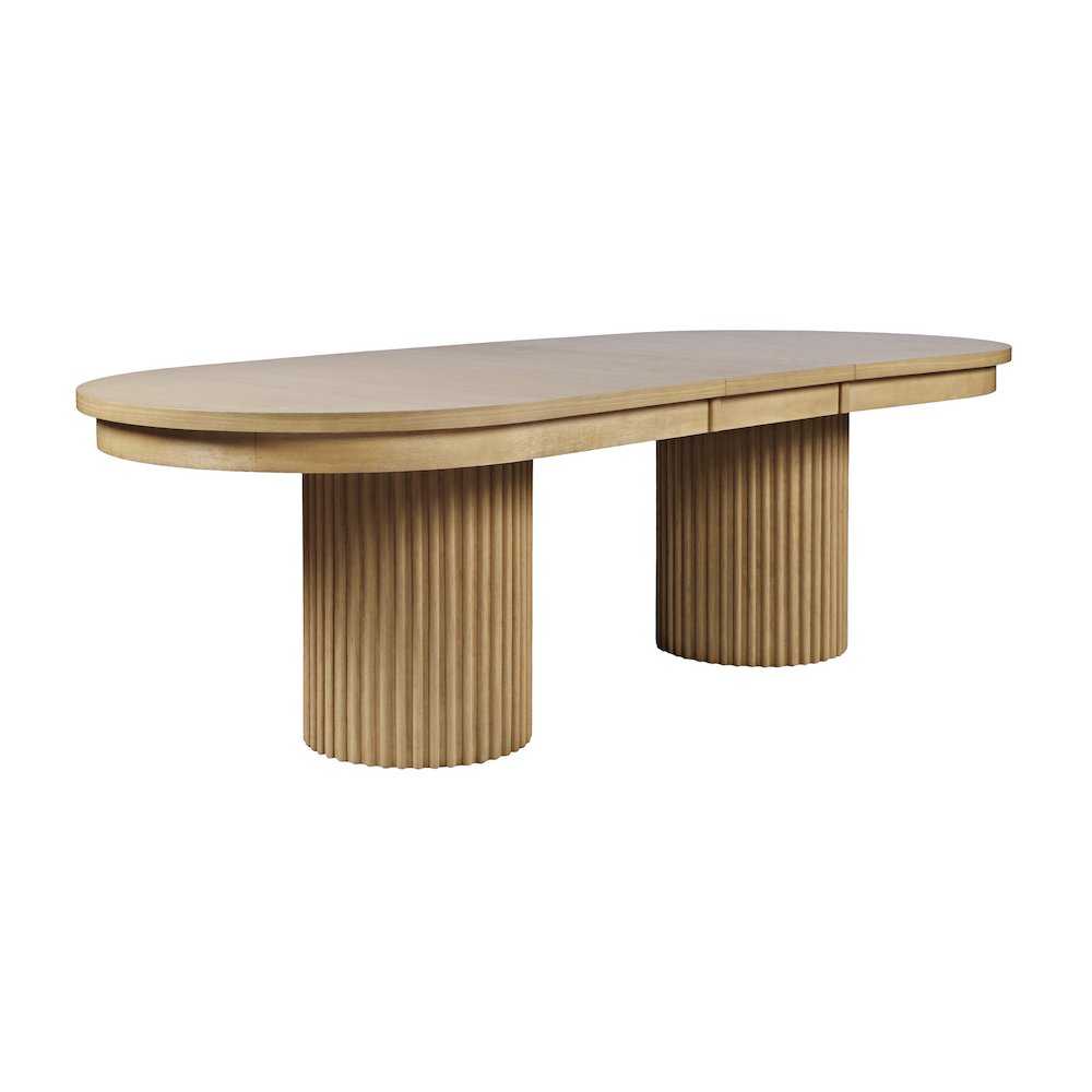 Auden Mid-Century Modern 102" Double Pedestal Dining Table