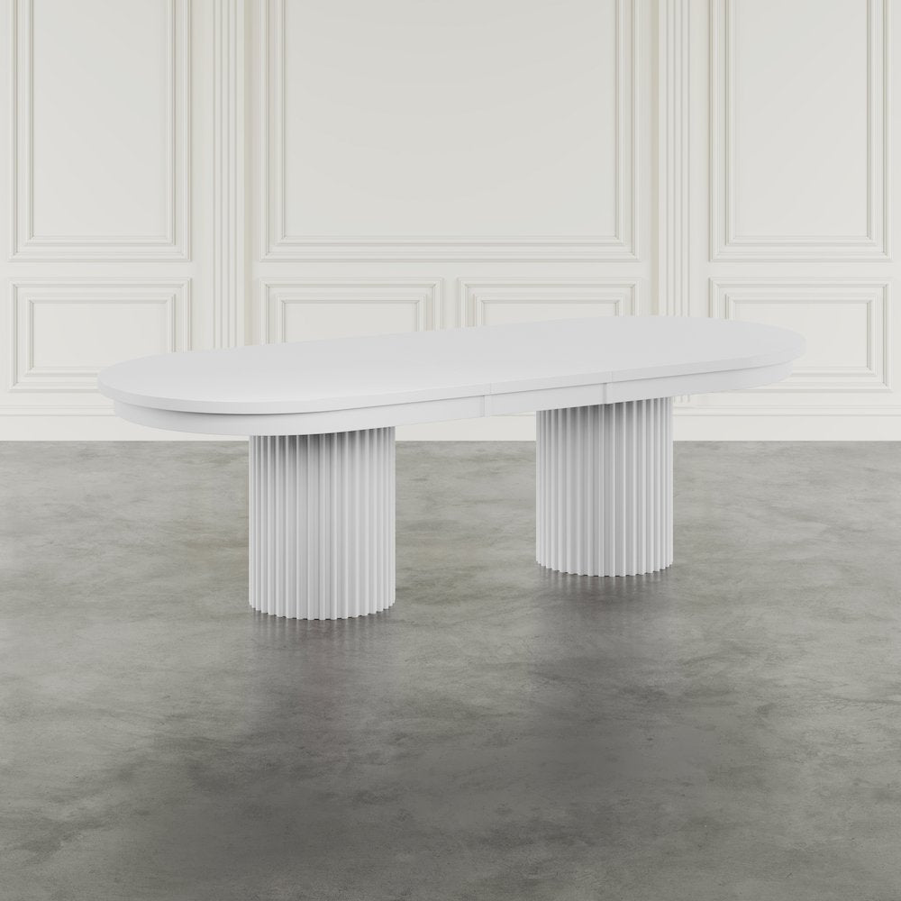 Auden Mid-Century Modern 102" Double Pedestal Dining Table