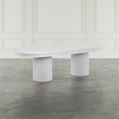 Auden Mid-Century Modern 102" Double Pedestal Dining Table