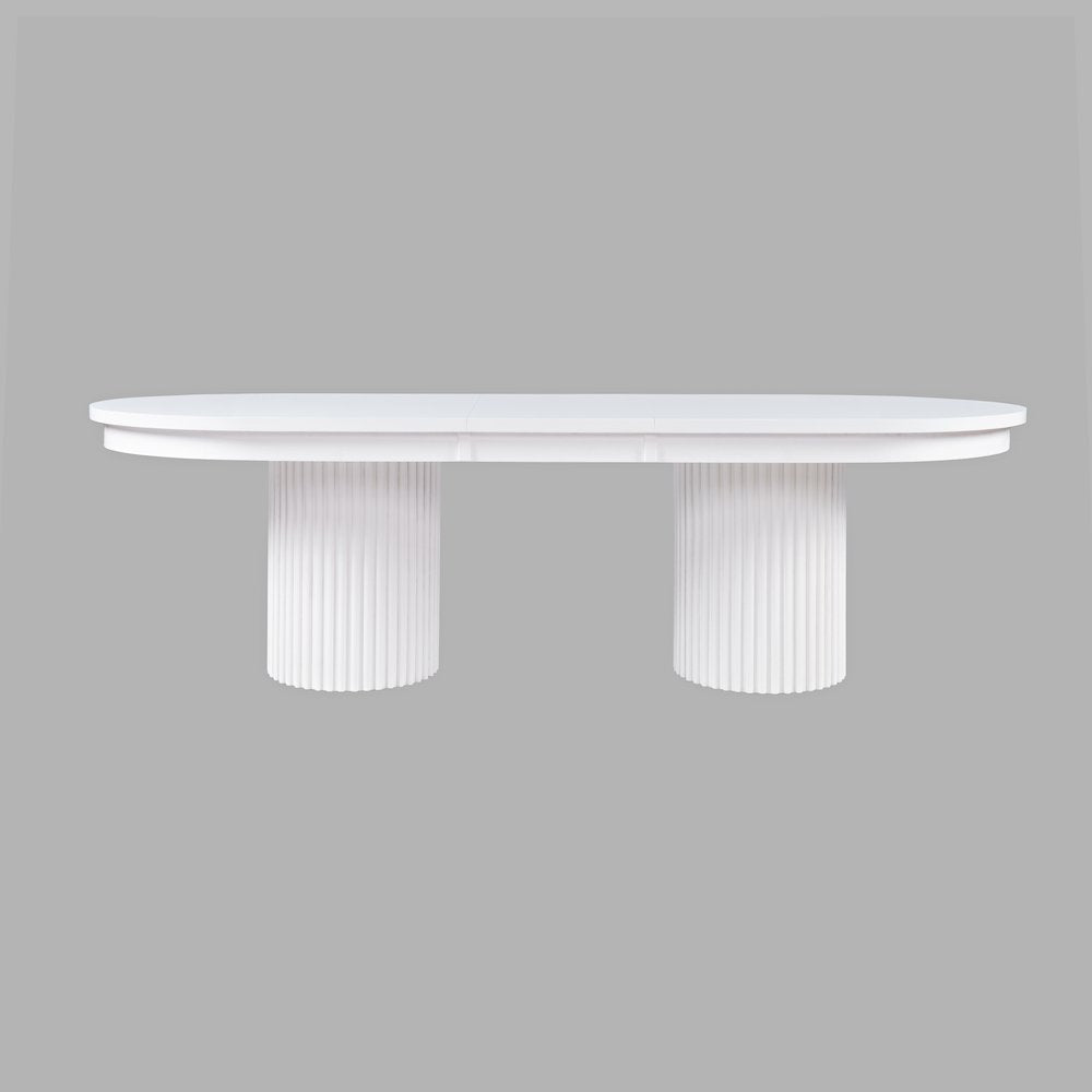 Auden Mid-Century Modern 102" Double Pedestal Dining Table
