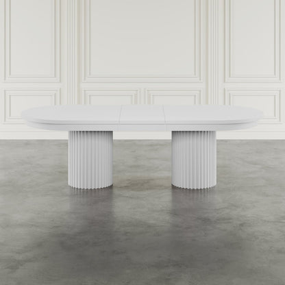Auden Mid-Century Modern 102" Double Pedestal Dining Table