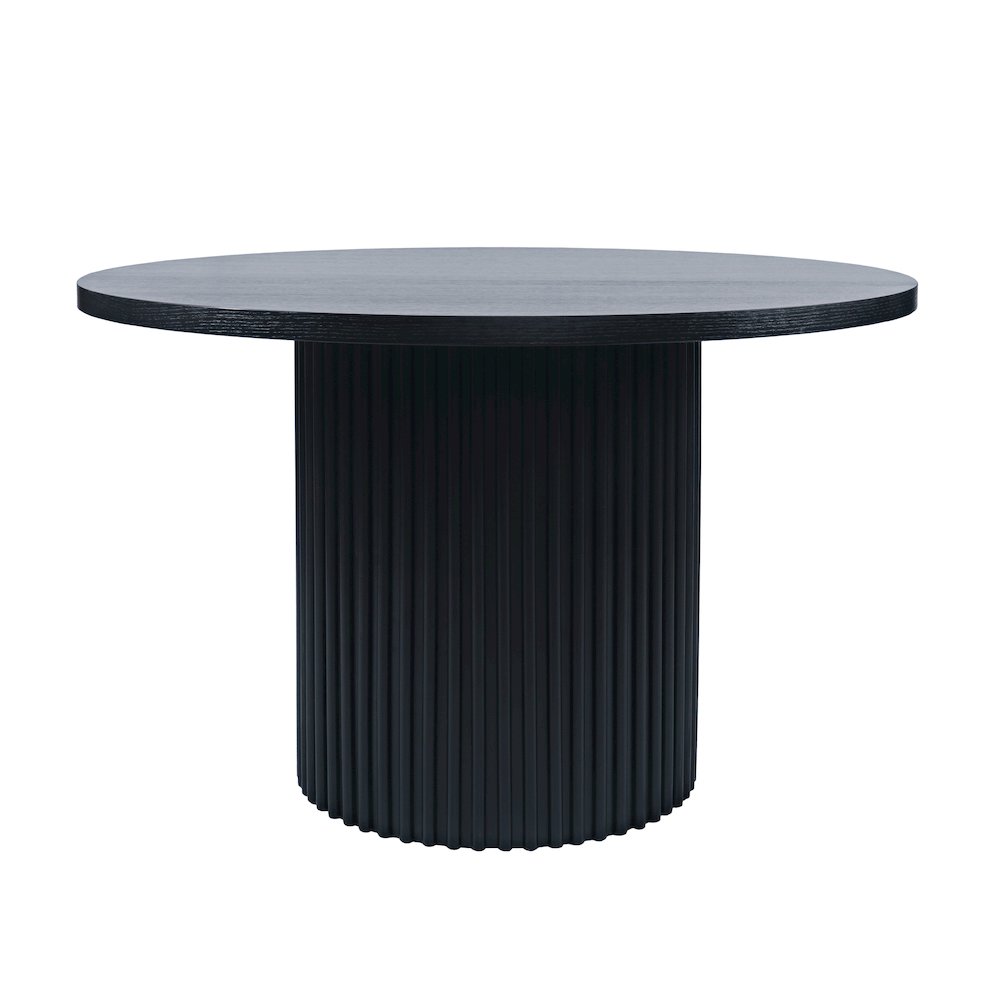 Auden 48" Round Mid-Century Modern Fluted Pedestal Base Dining Table