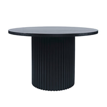 Auden 48" Round Mid-Century Modern Fluted Pedestal Base Dining Table