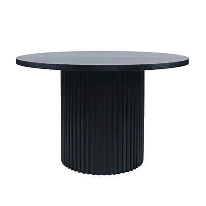 Auden 48" Round Mid-Century Modern Fluted Pedestal Base Dining Table