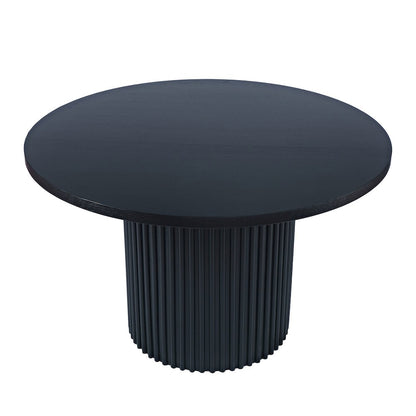 Auden 48" Round Mid-Century Modern Fluted Pedestal Base Dining Table