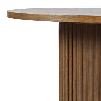 Auden 48" Round Counter Height Mid-Century Modern Fluted Pedestal Dining Table