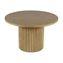 Round Pedestal Dining Table, Rubberwood, Natural, 48" W X 30" H Dining Height