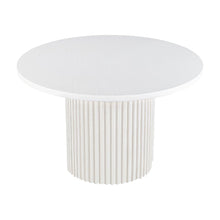 Round Pedestal Dining Table, Rubberwood, White, 48" W X 30" H Dining Height