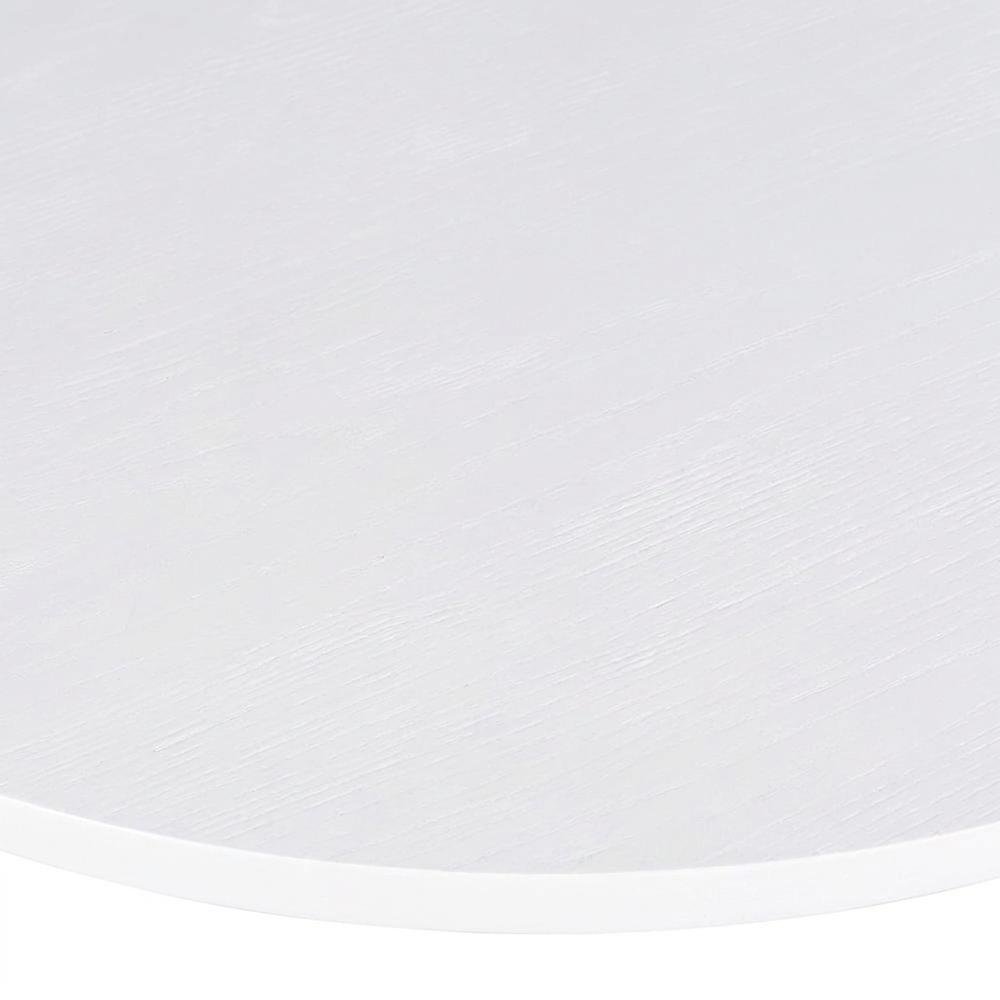 Round Pedestal Dining Table, Rubberwood, White, 48" W X 30" H Dining Height