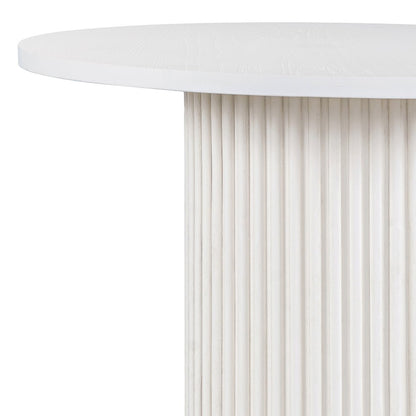 Auden 48" Round Counter Height Mid-Century Modern Fluted Pedestal Dining Table