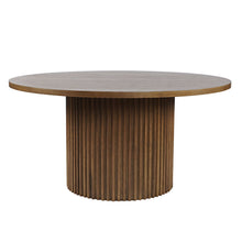 Auden 60" Round Mid-Century Modern Fluted Pedestal Base Dining Table