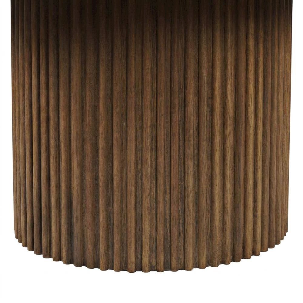 Round Pedestal Dining Table, Rubberwood, Chestnut, 60" W X 30" H Dining Height