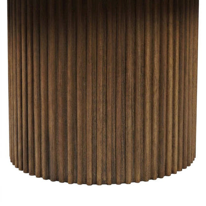 Round Pedestal Dining Table, Rubberwood, Chestnut, 60" W X 30" H Dining Height
