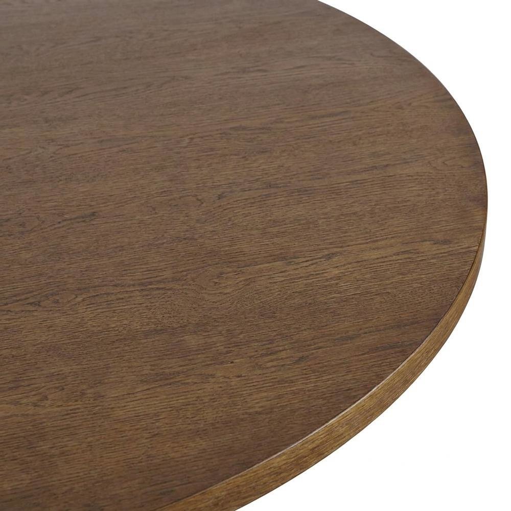 Round Pedestal Dining Table, Rubberwood, Chestnut, 60" W X 30" H Dining Height