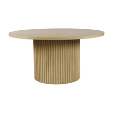 Round Pedestal Dining Table, Rubberwood, Natural, 60" W X 30" H Dining Height