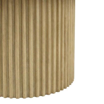Round Pedestal Dining Table, Rubberwood, Natural, 60" W X 30" H Dining Height