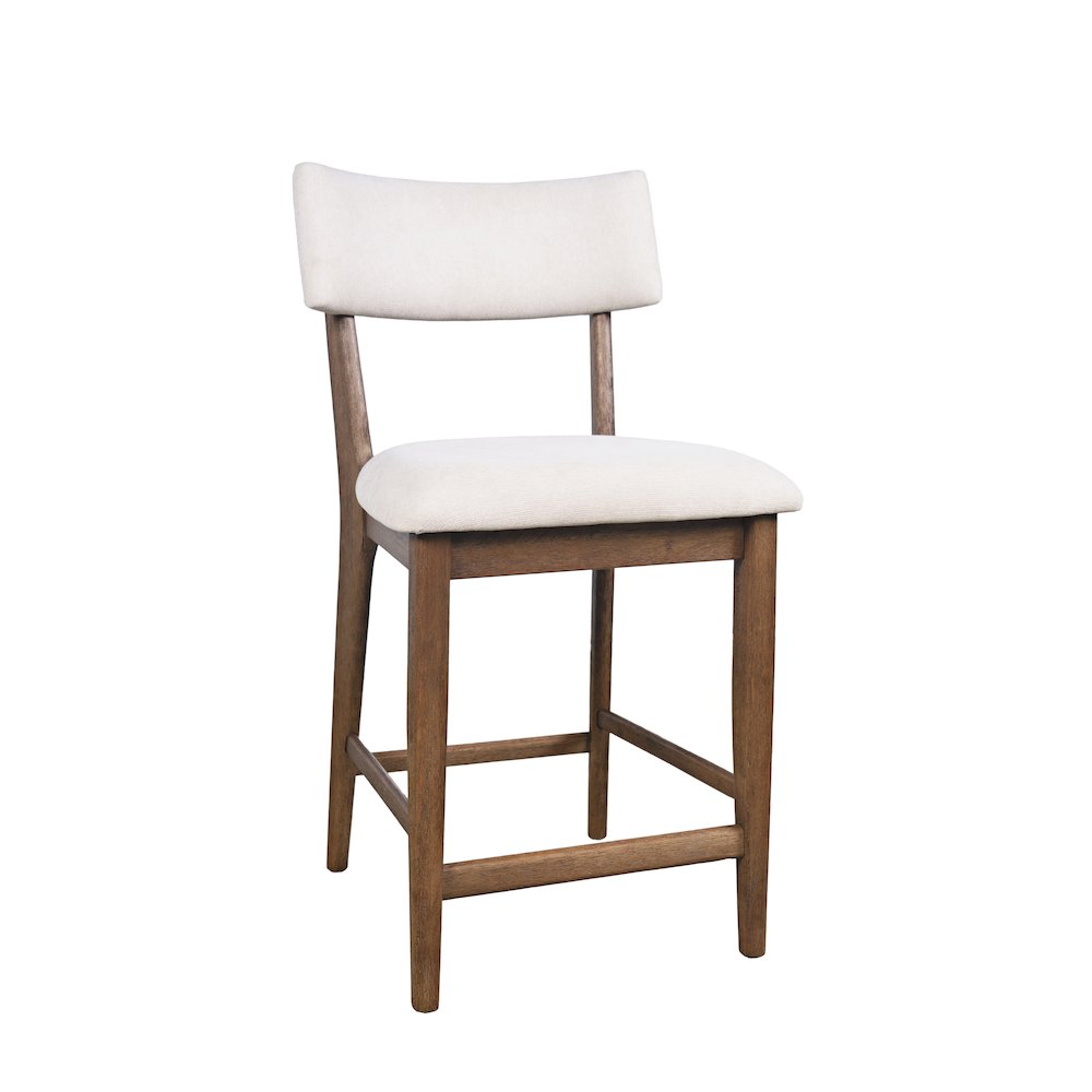 Beck Contemporary Upholstered Split Back Counter Stool - Set of 2