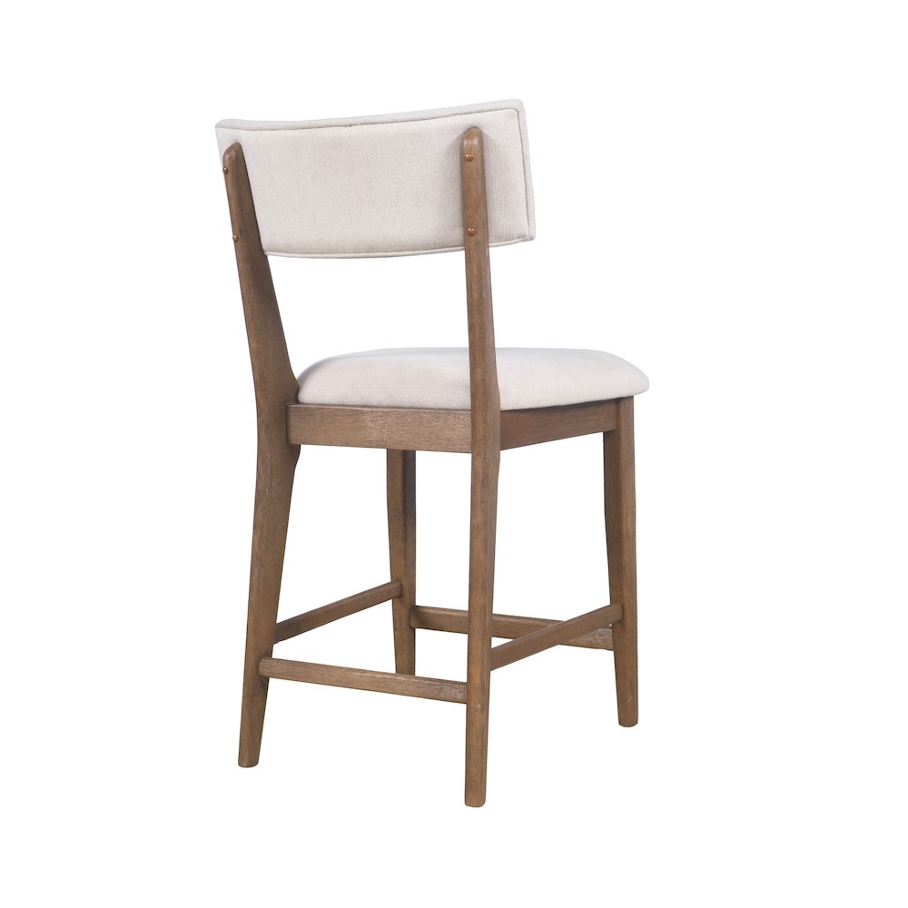 Beck Contemporary Upholstered Split Back Counter Stool - Set of 2