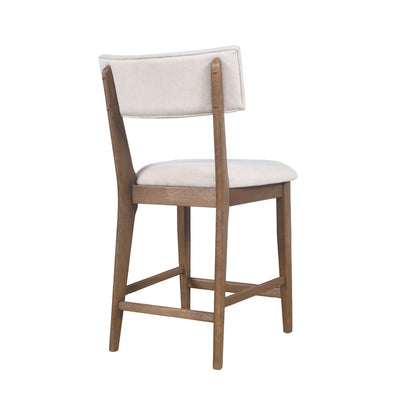 Beck Contemporary Upholstered Split Back Counter Stool - Set of 2
