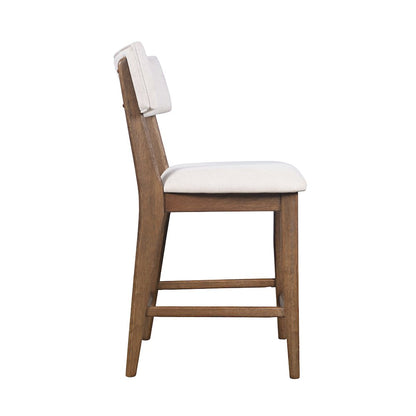 Beck Contemporary Upholstered Split Back Counter Stool - Set of 2