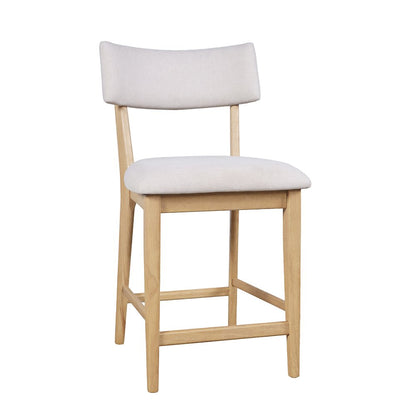 Beck Contemporary Upholstered Split Back Counter Stool - Set of 2