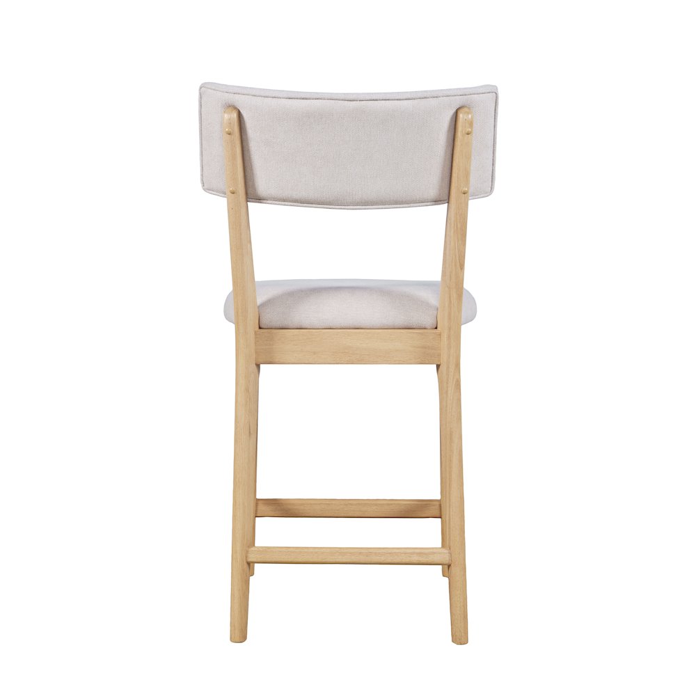 Beck Contemporary Upholstered Split Back Counter Stool - Set of 2