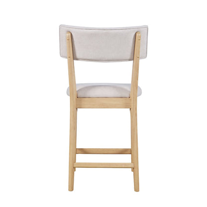 Beck Contemporary Upholstered Split Back Counter Stool - Set of 2