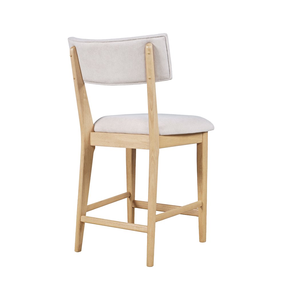 Beck Contemporary Upholstered Split Back Counter Stool - Set of 2