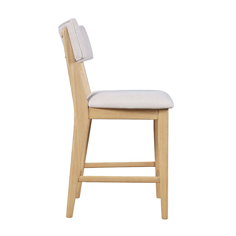 Beck Contemporary Upholstered Split Back Counter Stool - Set of 2