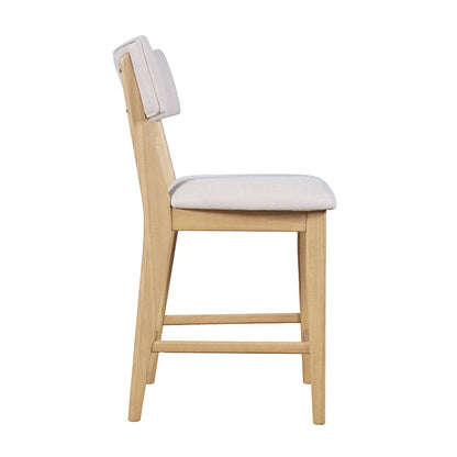 Beck Contemporary Upholstered Split Back Counter Stool - Set of 2