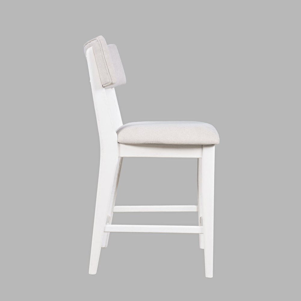 Beck Contemporary Upholstered Split Back Counter Stool - Set of 2