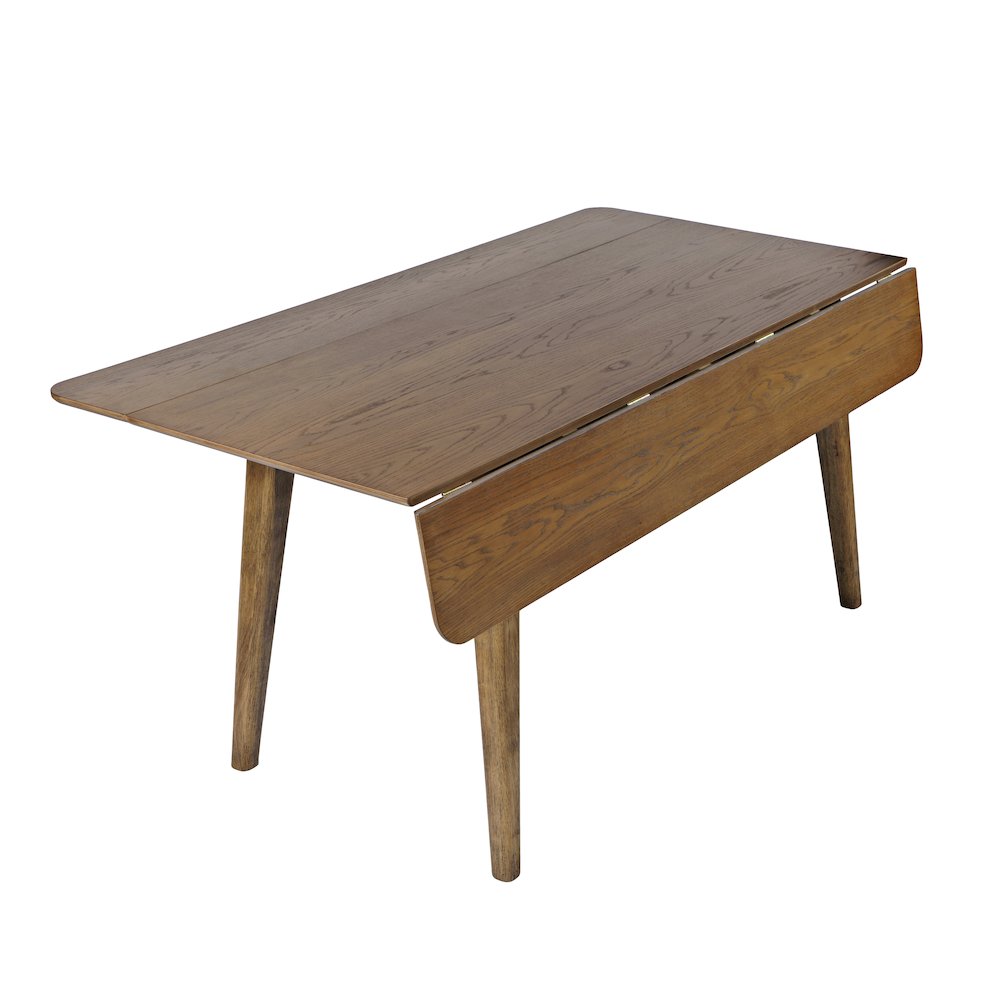 Bowie 66" Harvest Mid-Century Modern Drop-Leaf Dining Table