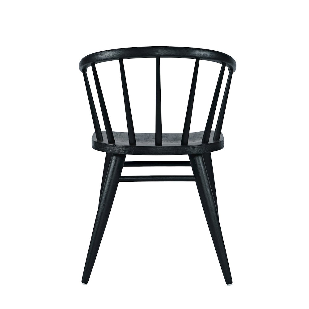 Fitz Traditional Solid Wood Curved Back Spindle Dining Chair (Set of 2)