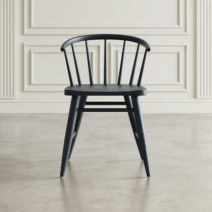 Fitz Traditional Solid Wood Curved Back Spindle Dining Chair (Set of 2)