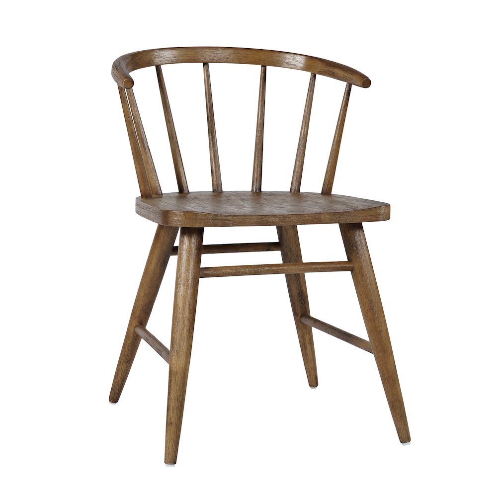 Fitz Traditional Solid Wood Curved Back Spindle Dining Chair (Set of 2)