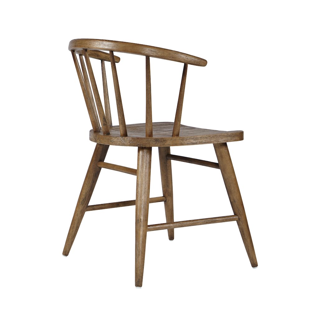 Fitz Traditional Solid Wood Curved Back Spindle Dining Chair (Set of 2)