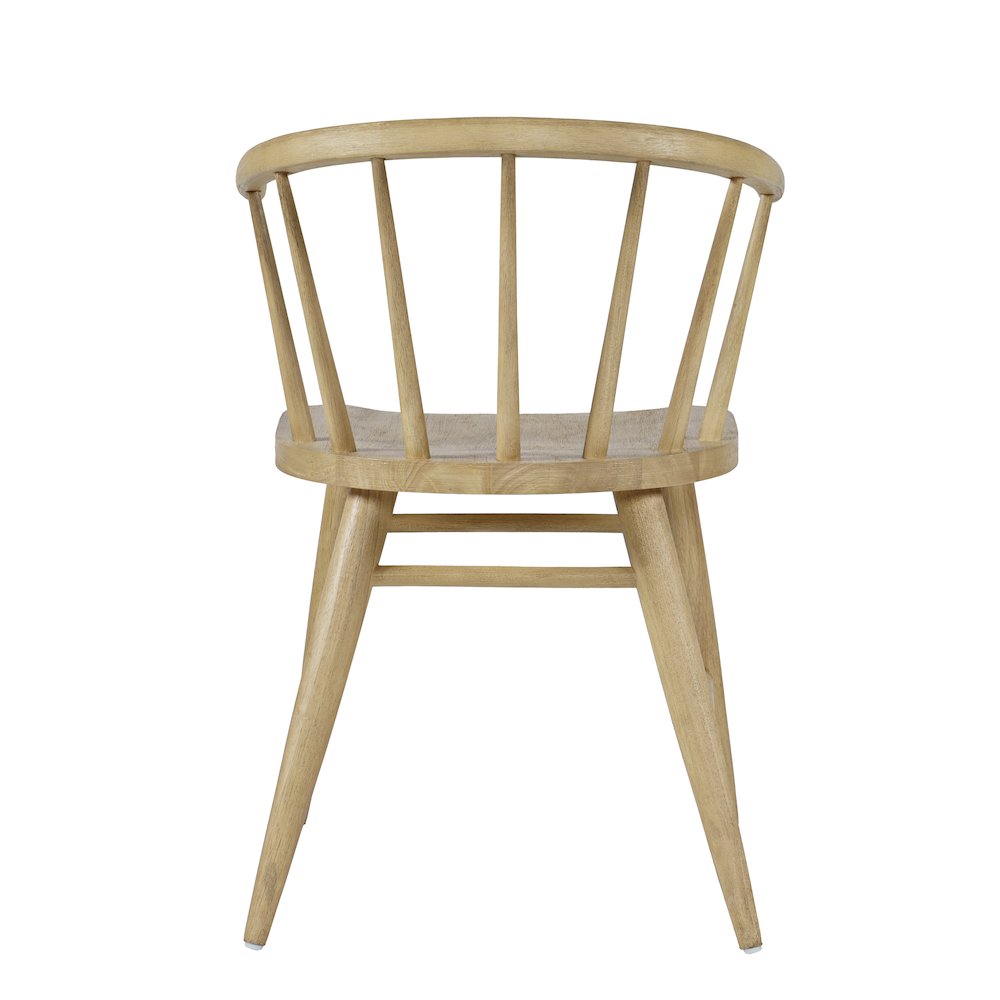 Fitz Traditional Solid Wood Curved Back Spindle Dining Chair (Set of 2)